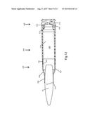 OVERMOLDED HIGH STRENGTH POLYMER-BASED CARTRIDGE CASING FOR BLANK AND     SUBSONIC AMMUNITION diagram and image