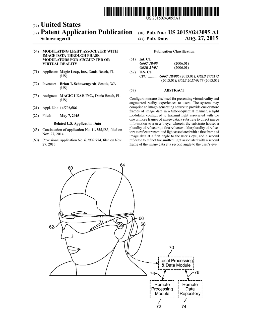 MODULATING LIGHT ASSOCIATED WITH IMAGE DATA THROUGH PHASE MODULATORS FOR     AUGMENTED OR VIRTUAL REALITY - diagram, schematic, and image 01