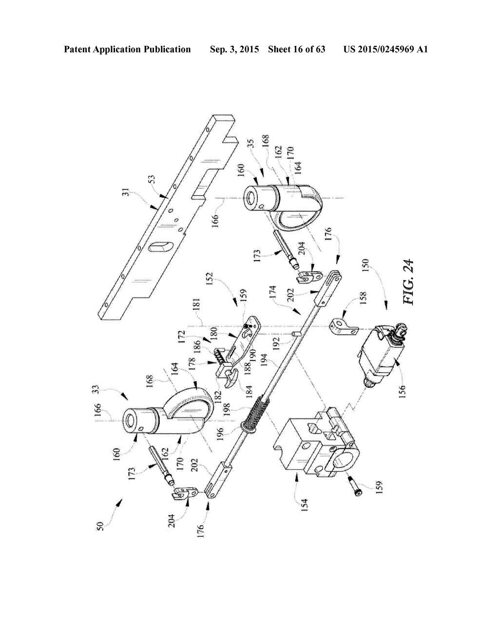 DUAL COLUMN SURGICAL TABLE HAVING A SINGLE-HANDLE UNLOCK FOR TABLE     ROTATION - diagram, schematic, and image 17