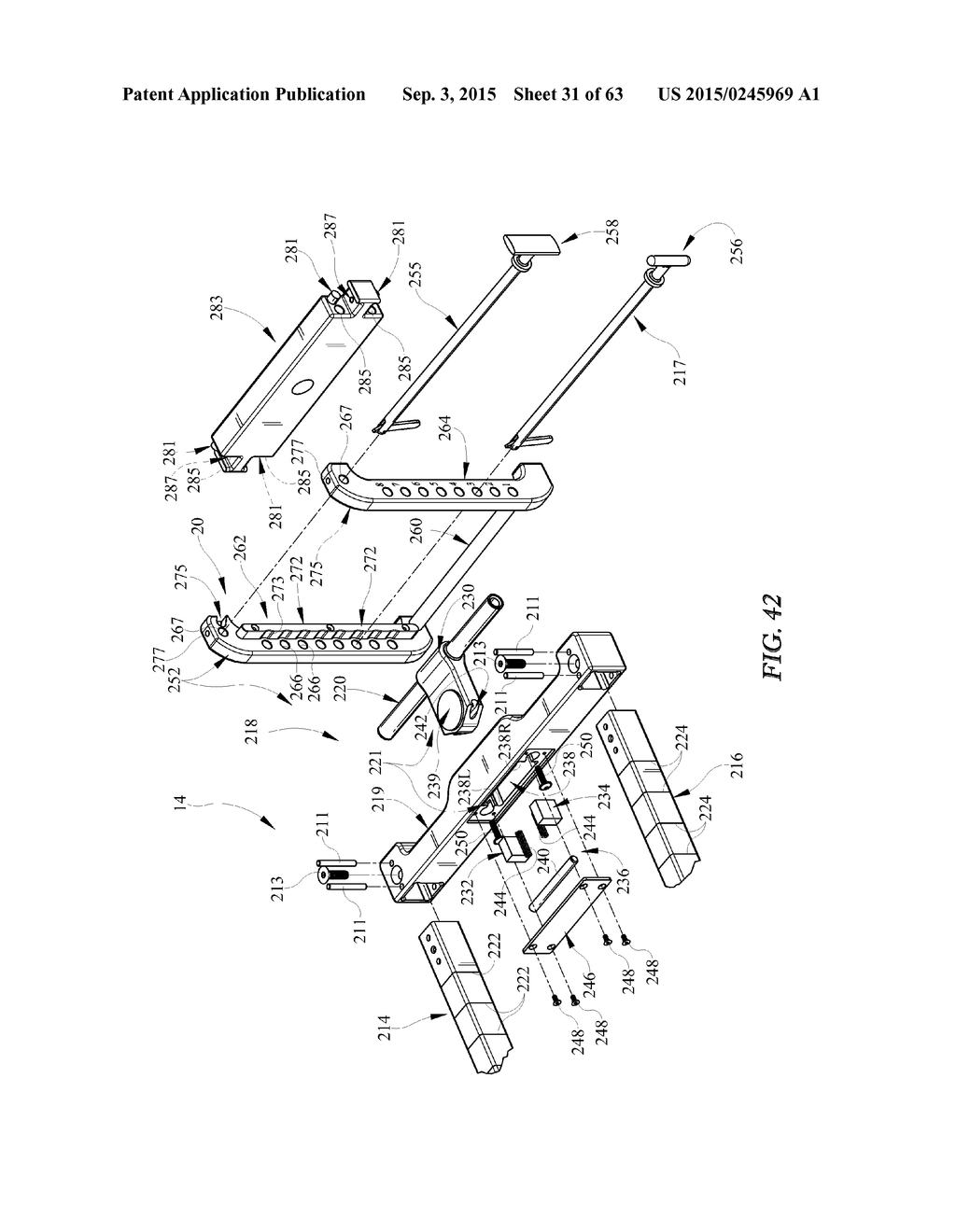 DUAL COLUMN SURGICAL TABLE HAVING A SINGLE-HANDLE UNLOCK FOR TABLE     ROTATION - diagram, schematic, and image 32