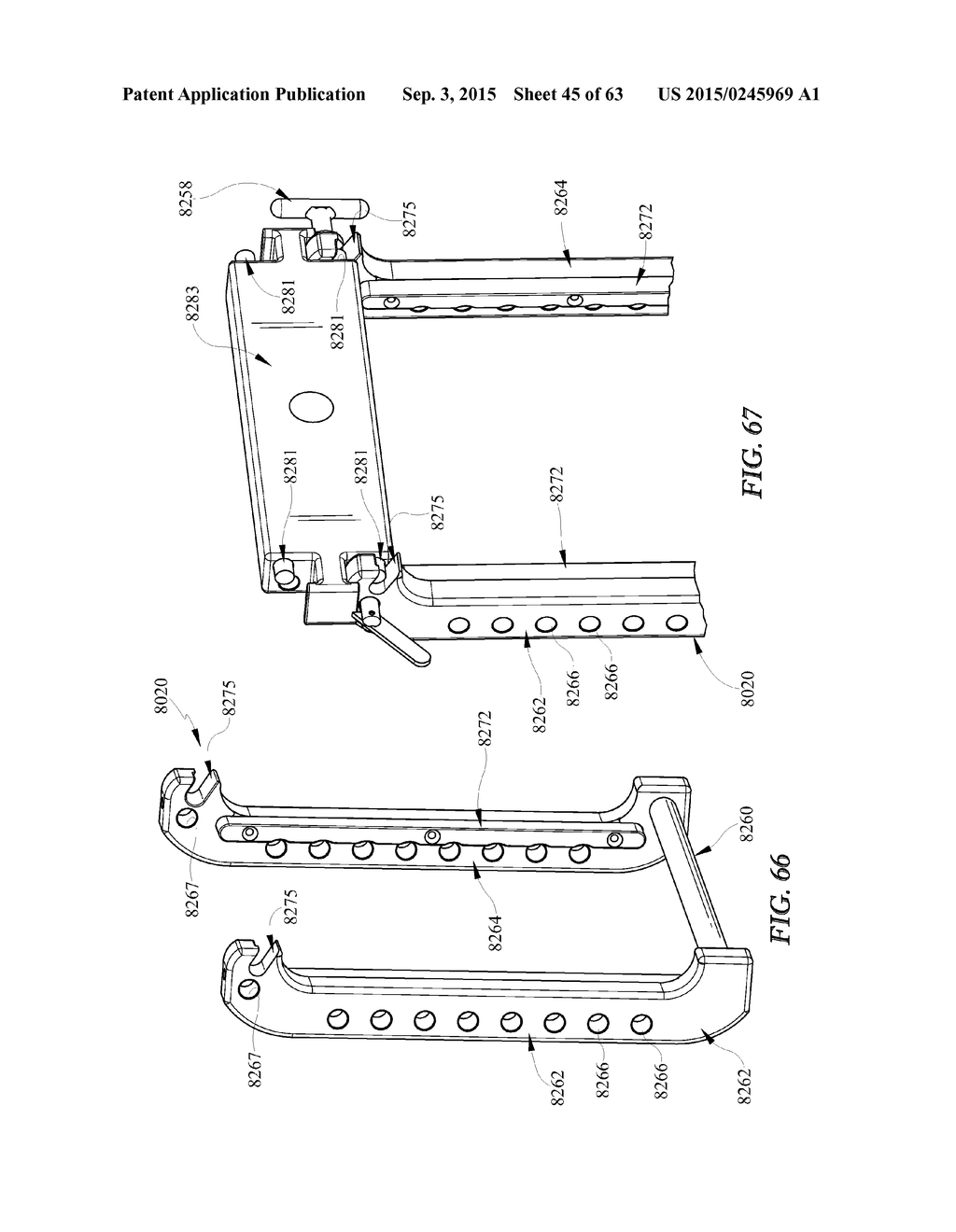 DUAL COLUMN SURGICAL TABLE HAVING A SINGLE-HANDLE UNLOCK FOR TABLE     ROTATION - diagram, schematic, and image 46