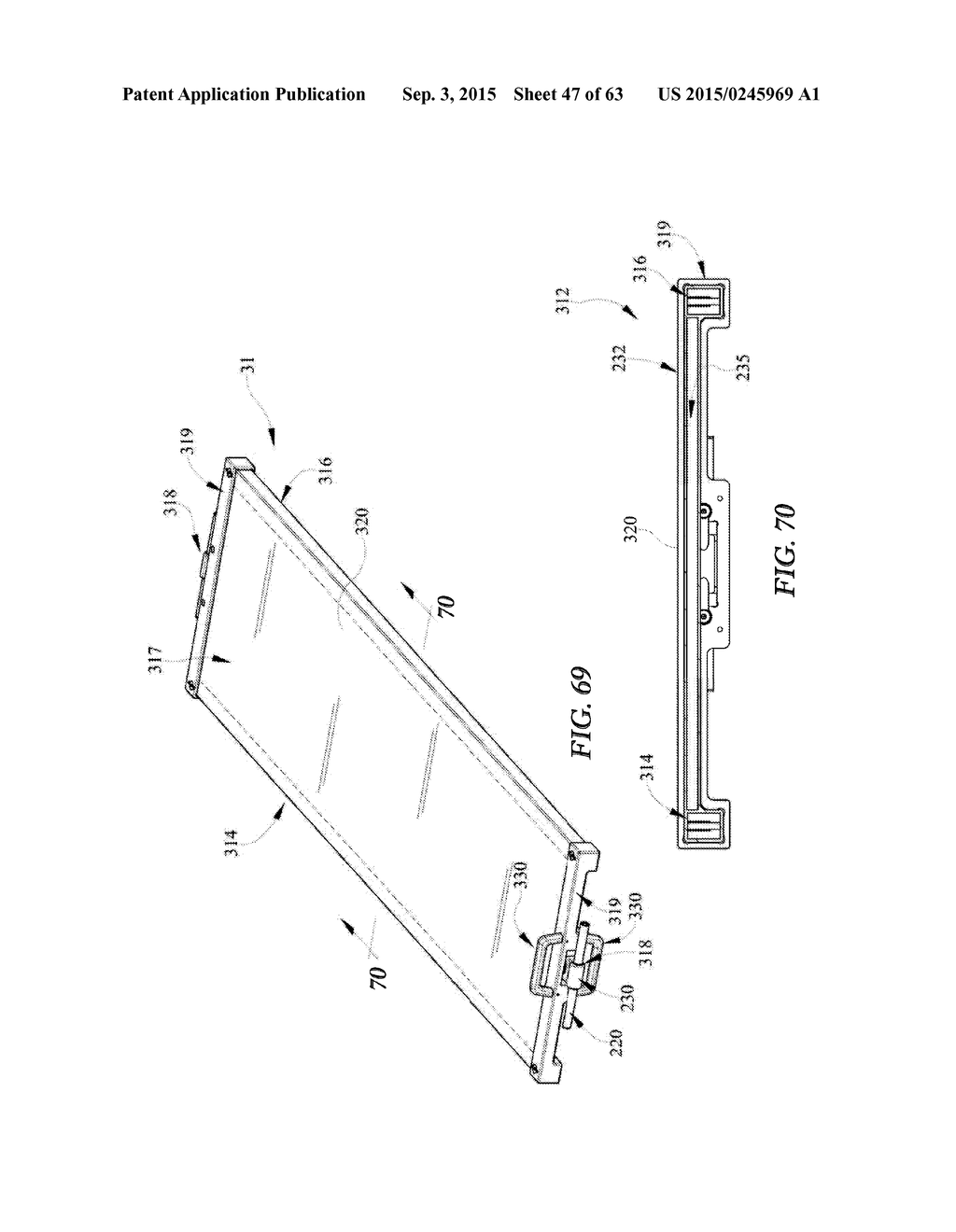 DUAL COLUMN SURGICAL TABLE HAVING A SINGLE-HANDLE UNLOCK FOR TABLE     ROTATION - diagram, schematic, and image 48