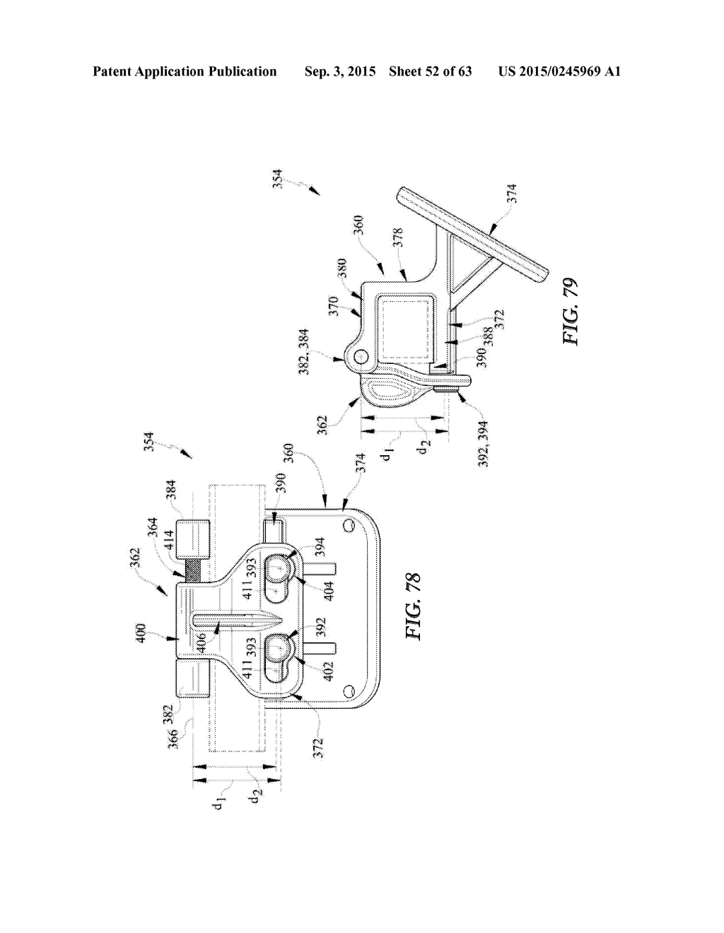 DUAL COLUMN SURGICAL TABLE HAVING A SINGLE-HANDLE UNLOCK FOR TABLE     ROTATION - diagram, schematic, and image 53