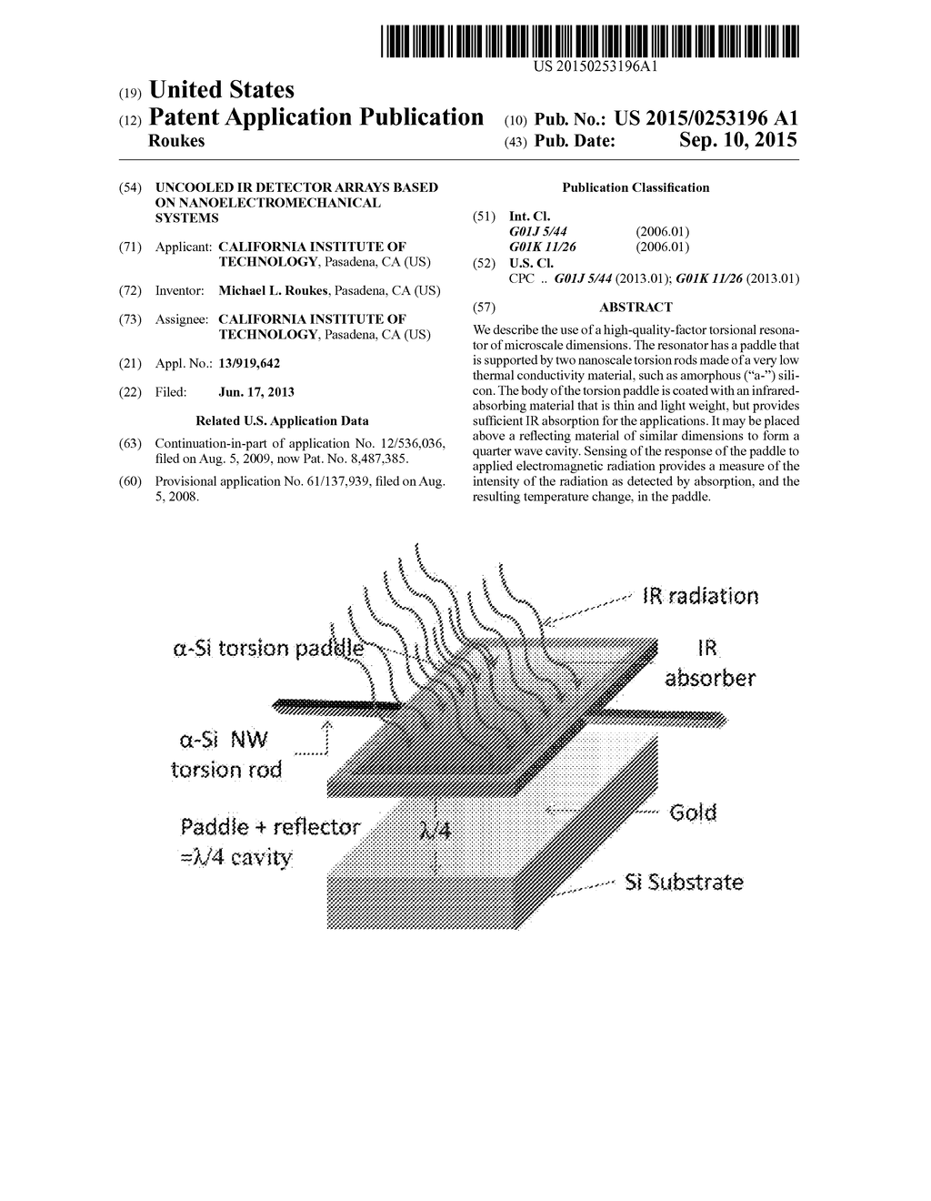 UNCOOLED IR DETECTOR ARRAYS BASED ON NANOELECTROMECHANICAL SYSTEMS - diagram, schematic, and image 01