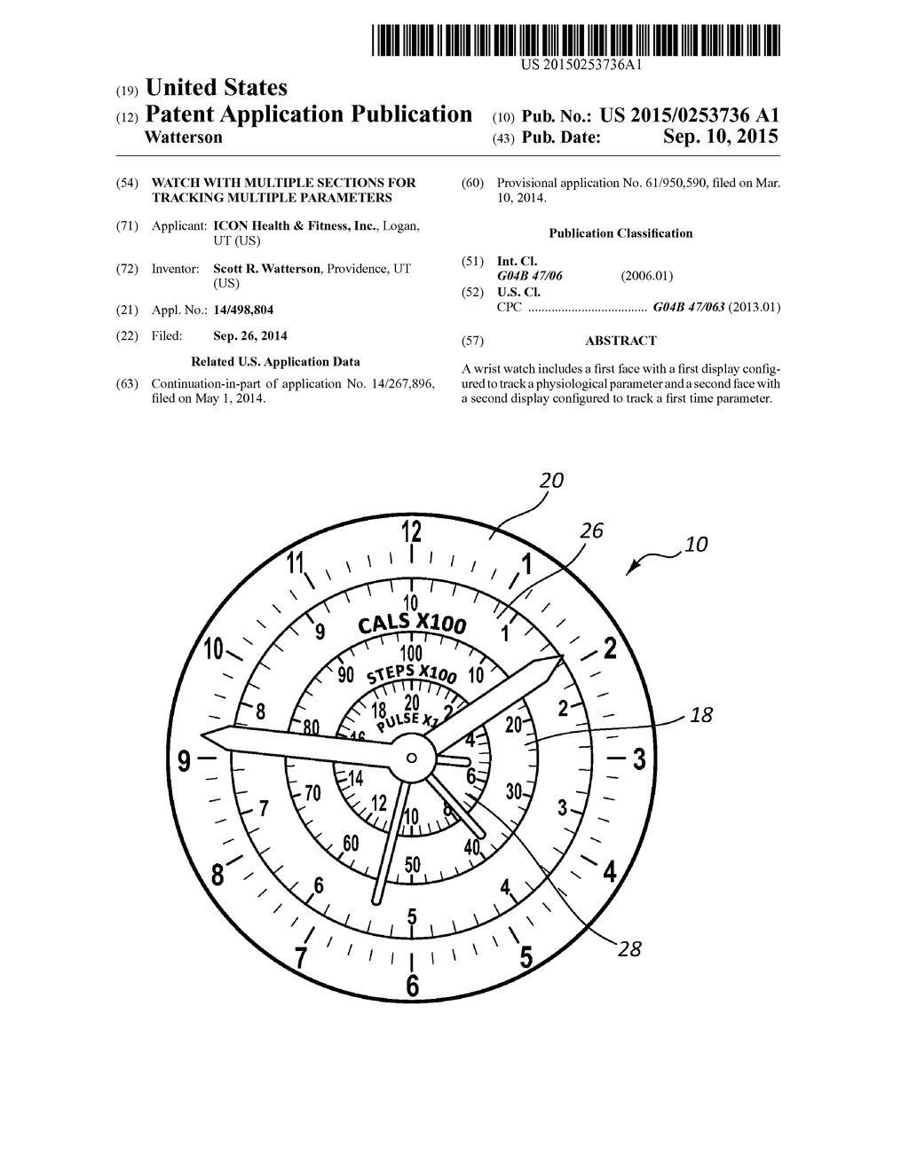 Watch with Multiple Sections for Tracking Multiple Parameters - diagram, schematic, and image 01