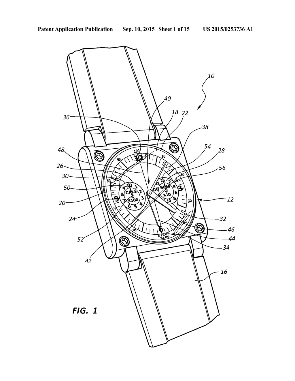 Watch with Multiple Sections for Tracking Multiple Parameters - diagram, schematic, and image 02