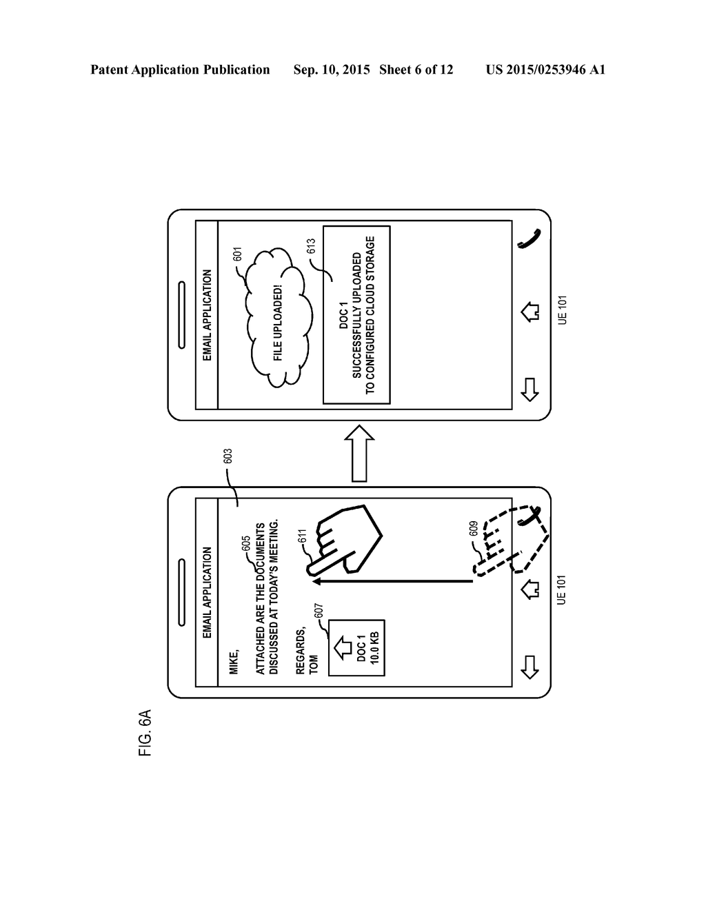 METHOD AND APPARATUS FOR TRANSFERRING FILES BASED ON USER INTERACTION - diagram, schematic, and image 07