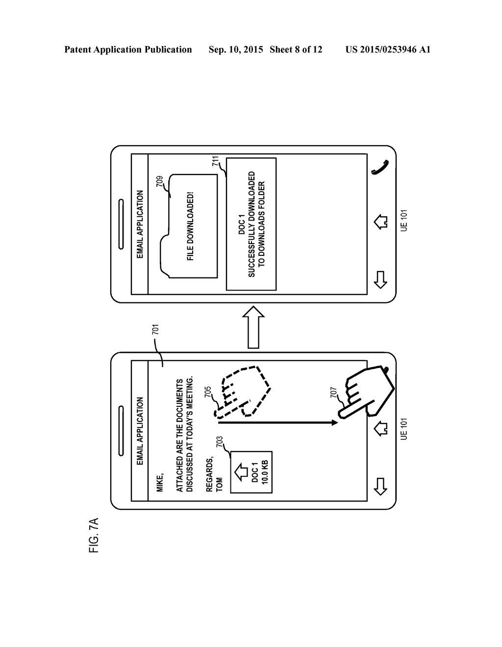 METHOD AND APPARATUS FOR TRANSFERRING FILES BASED ON USER INTERACTION - diagram, schematic, and image 09