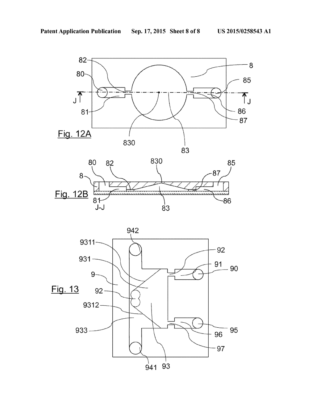 MICROFLUIDIC CIRCUIT ALLOWING DROPS OF SEVERAL FLUIDS TO BE BROUGHT INTO     CONTACT, AND CORRESPONDING MICROFLUIDIC METHOD - diagram, schematic, and image 09