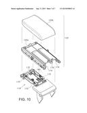 VEHICLE CONSOLE WITH SLIDING AND PIVOTING ARMREST ASSEMBLY diagram and image