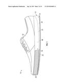 SOLE ASSEMBLY WITH BLADDER ELEMENT HAVING A PERIPHERAL OUTER WALL PORTION     AND METHOD OF MANUFACTURING SAME diagram and image