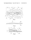 ABSORBENT ARTICLE HAVING OUTWARDLY CONVEX LONGITUDINAL CENTRAL CHANNELS     FOR IMPROVED PROTECTION diagram and image