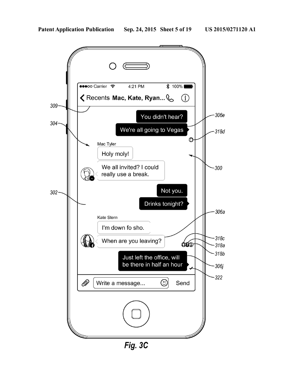 PROVIDING MESSAGE STATUS NOTIFICATIONS DURING ELECTRONIC MESSAGING - diagram, schematic, and image 06