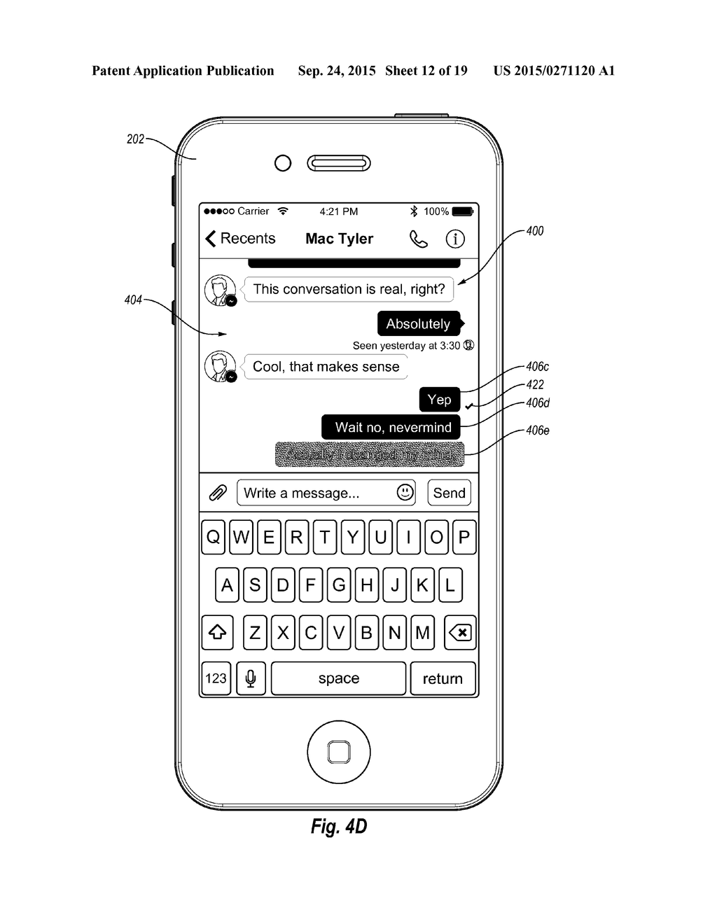 PROVIDING MESSAGE STATUS NOTIFICATIONS DURING ELECTRONIC MESSAGING - diagram, schematic, and image 13