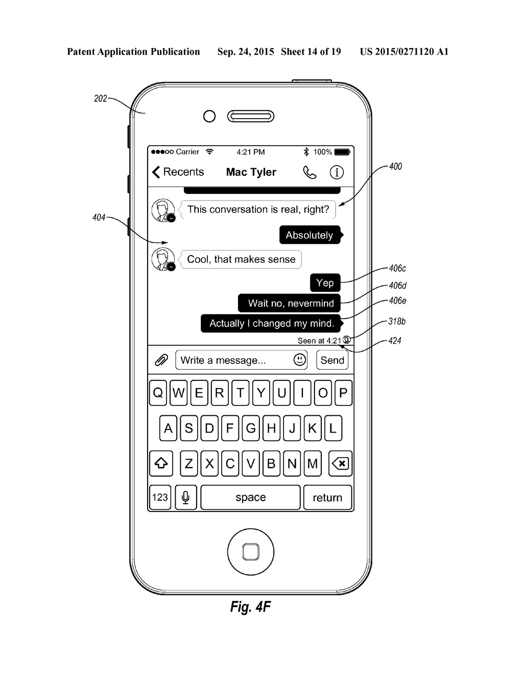 PROVIDING MESSAGE STATUS NOTIFICATIONS DURING ELECTRONIC MESSAGING - diagram, schematic, and image 15