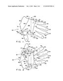 Flexible garment with overlying front and reat pockets diagram and image