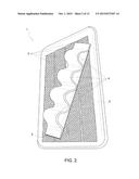 HOLDING AID FOR A PERSONAL, HAND-HELD, TABLET-SHAPED DEVICE AND METHODS OF     USE diagram and image