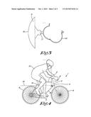 BICYCLE PROVIDED WITH A REFLECTIVE SURFACE AND USE OF A REFLECTIVE SURFACE diagram and image