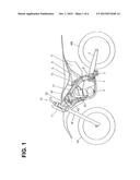 VEHICLE-BODY FRAME FOR A MOTORCYCLE, AND MOTORCYCLE INCLUDING SAME diagram and image