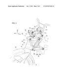 FRONT SUSPENSION STRUCTURE FOR SADDLE RIDING TYPE VEHICLE diagram and image