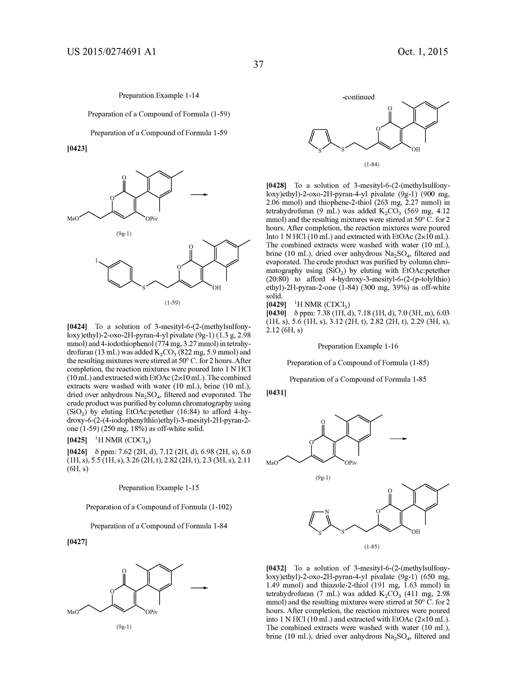 PYRONE COMPOUNDS AND HERBICIDES COMPRISING THE SAME - diagram, schematic, and image 38