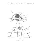 TENT SYSTEM EMPLOYING AN IMPROVED SPIDER HUB AND ASSOCIATED FRAME     STRUCTURE AND METHOD OF COMPACTING THE FRAME FOR REDUCED STORAGE SIZE diagram and image