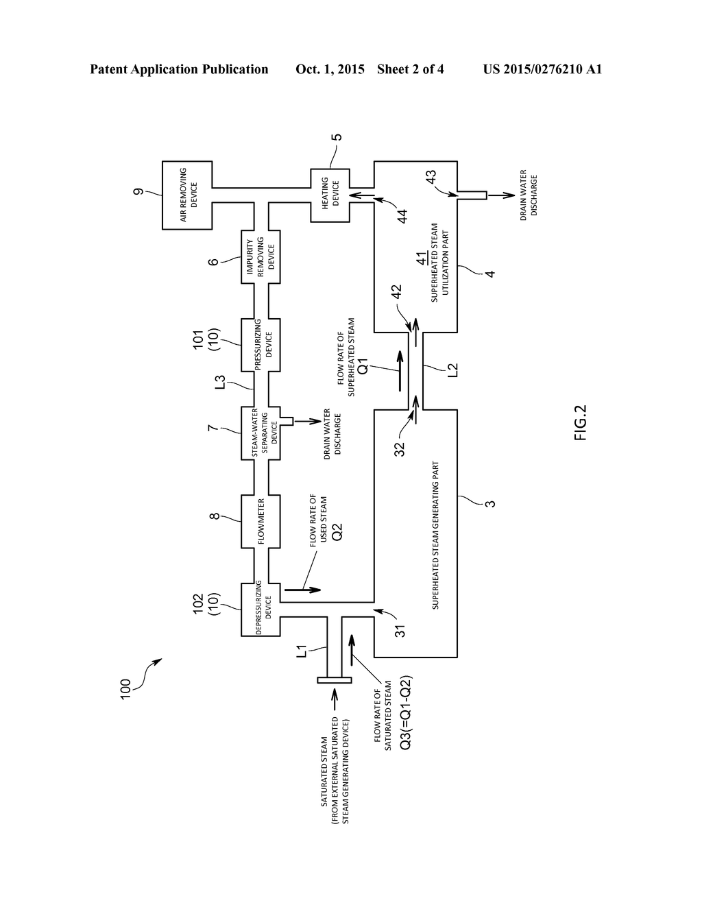 SUPERHEATED STEAM RECYCLING APPARATUS AND METHOD FOR USING SAME - diagram, schematic, and image 03