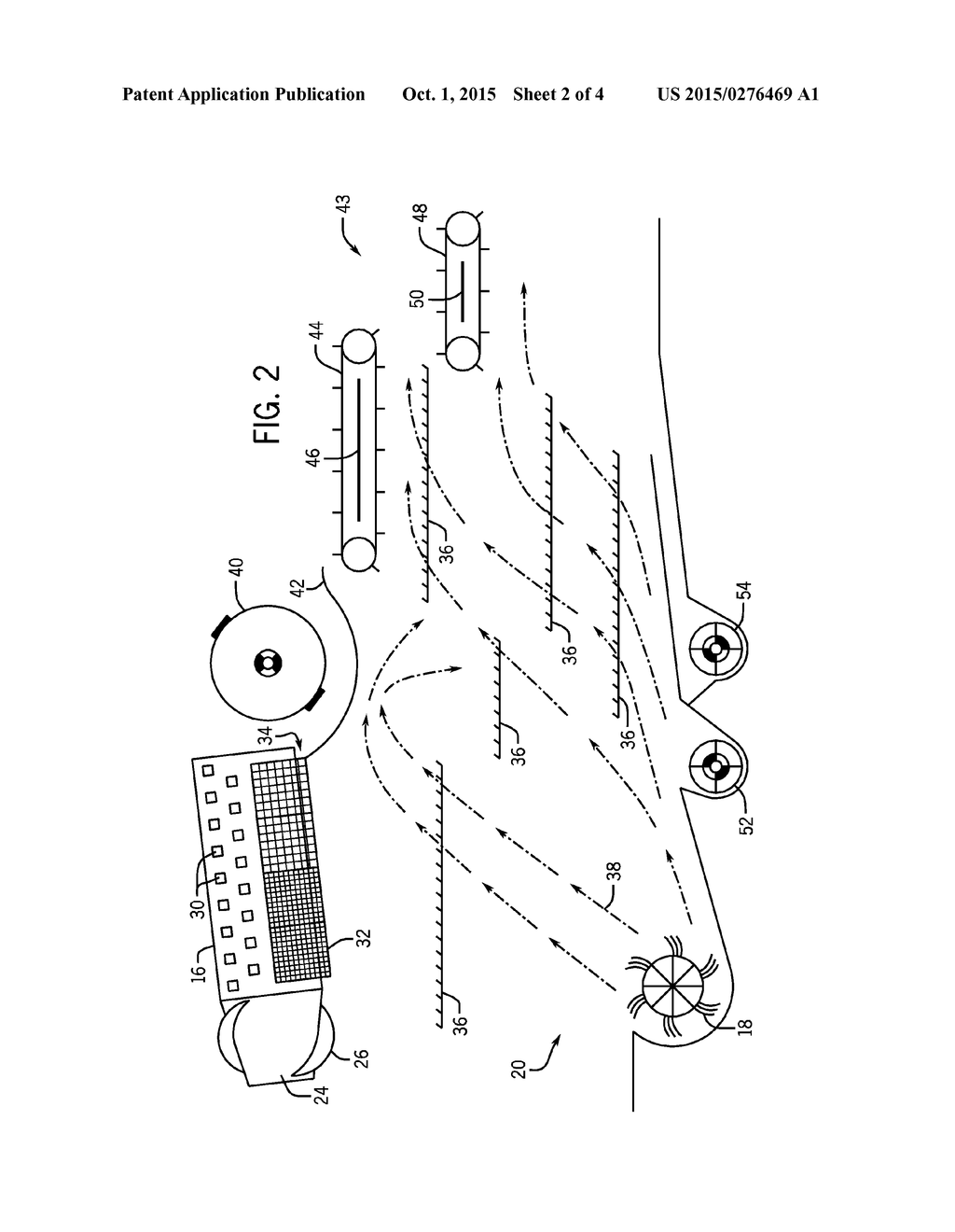 SYSTEM AND METHOD FOR CONVEYING AGRICULTURAL MATERIAL IN A HARVESTER - diagram, schematic, and image 03