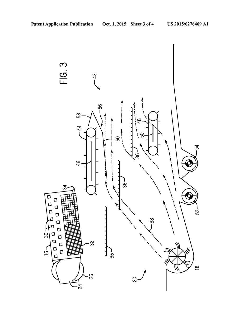 SYSTEM AND METHOD FOR CONVEYING AGRICULTURAL MATERIAL IN A HARVESTER - diagram, schematic, and image 04