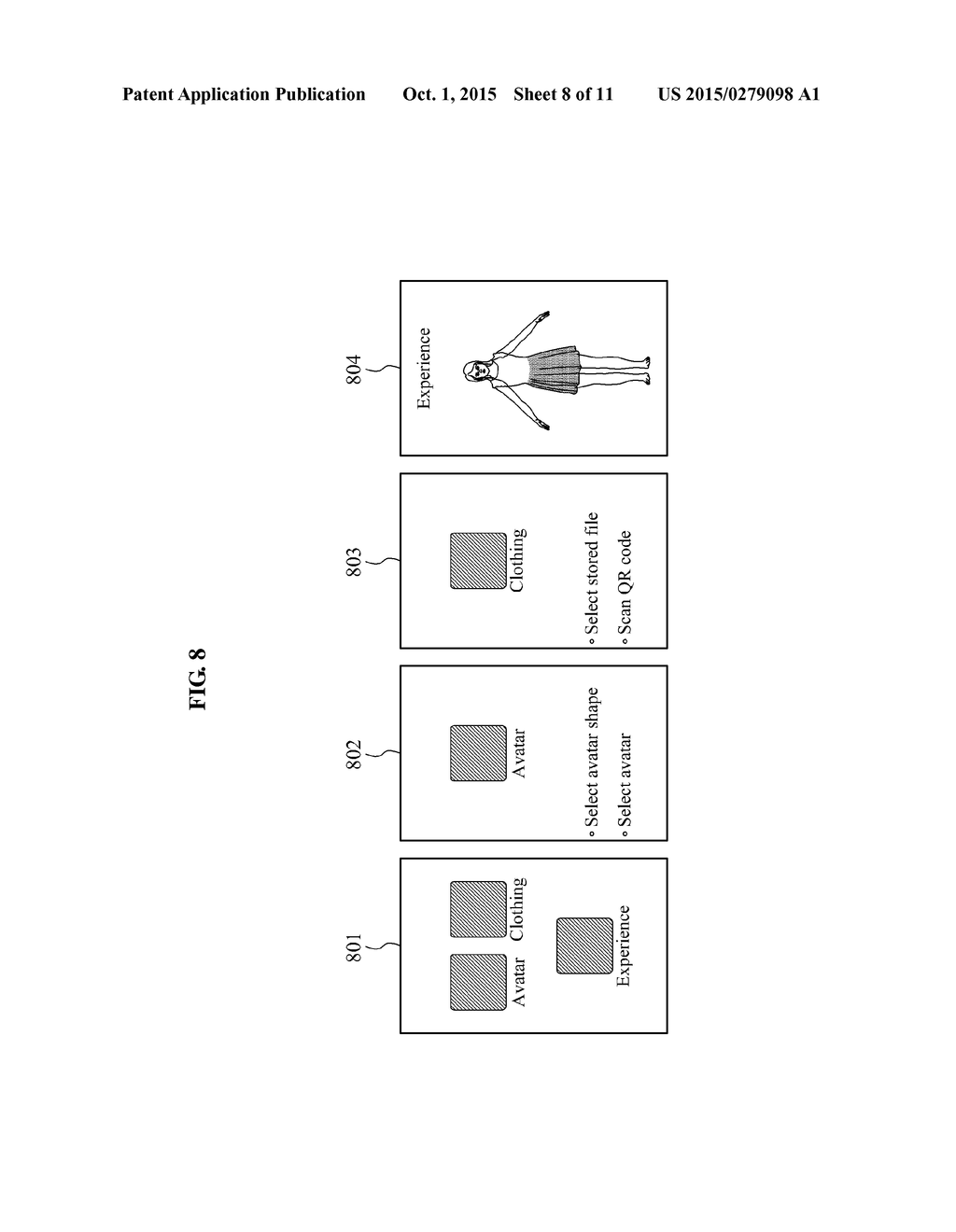 SMART DEVICE AND VIRTUAL EXPERIENCE PROVIDING SERVER PROVIDING VIRTUAL     EXPERIENCE SERVICE METHOD USING DIGITALEXPERIENCE SERVICE METHOD USING     DIGITAL CLOTHES - diagram, schematic, and image 09