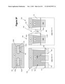 METHODS OF FORMING SEMICONDUCTOR DEVICES USING A LAYER OF MATERIAL HAVING     A PLURALITY OF TRENCHES FORMED THEREIN diagram and image