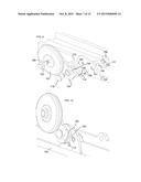 Retractable wheel system for snowmobile ski diagram and image