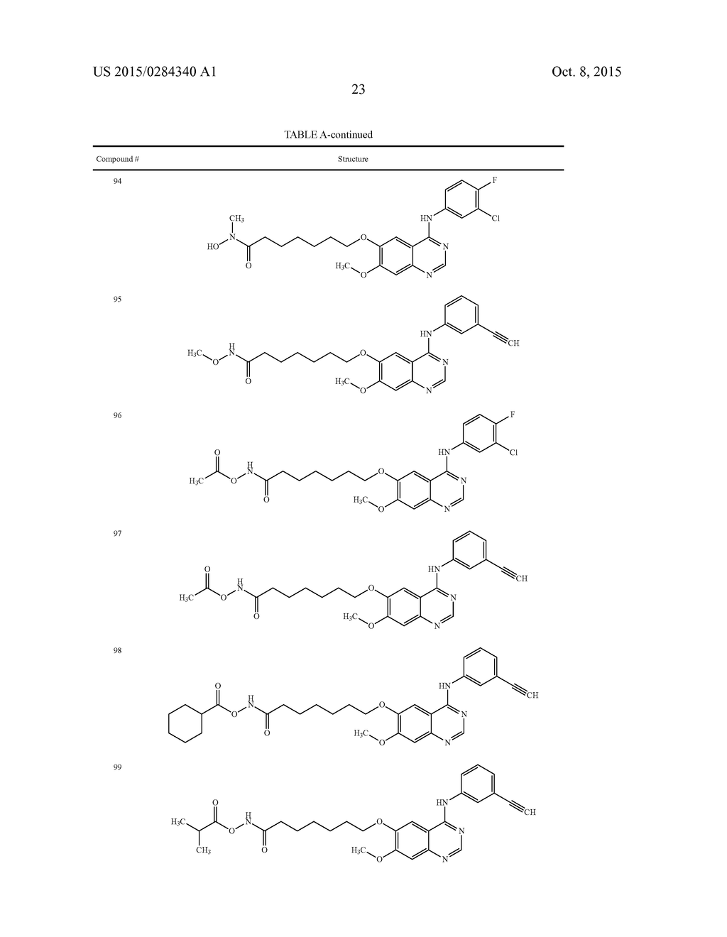 QUINAZOLINE BASED EGFR INHIBITORS CONTAINING A ZINC BINDING MOIETY - diagram, schematic, and image 44