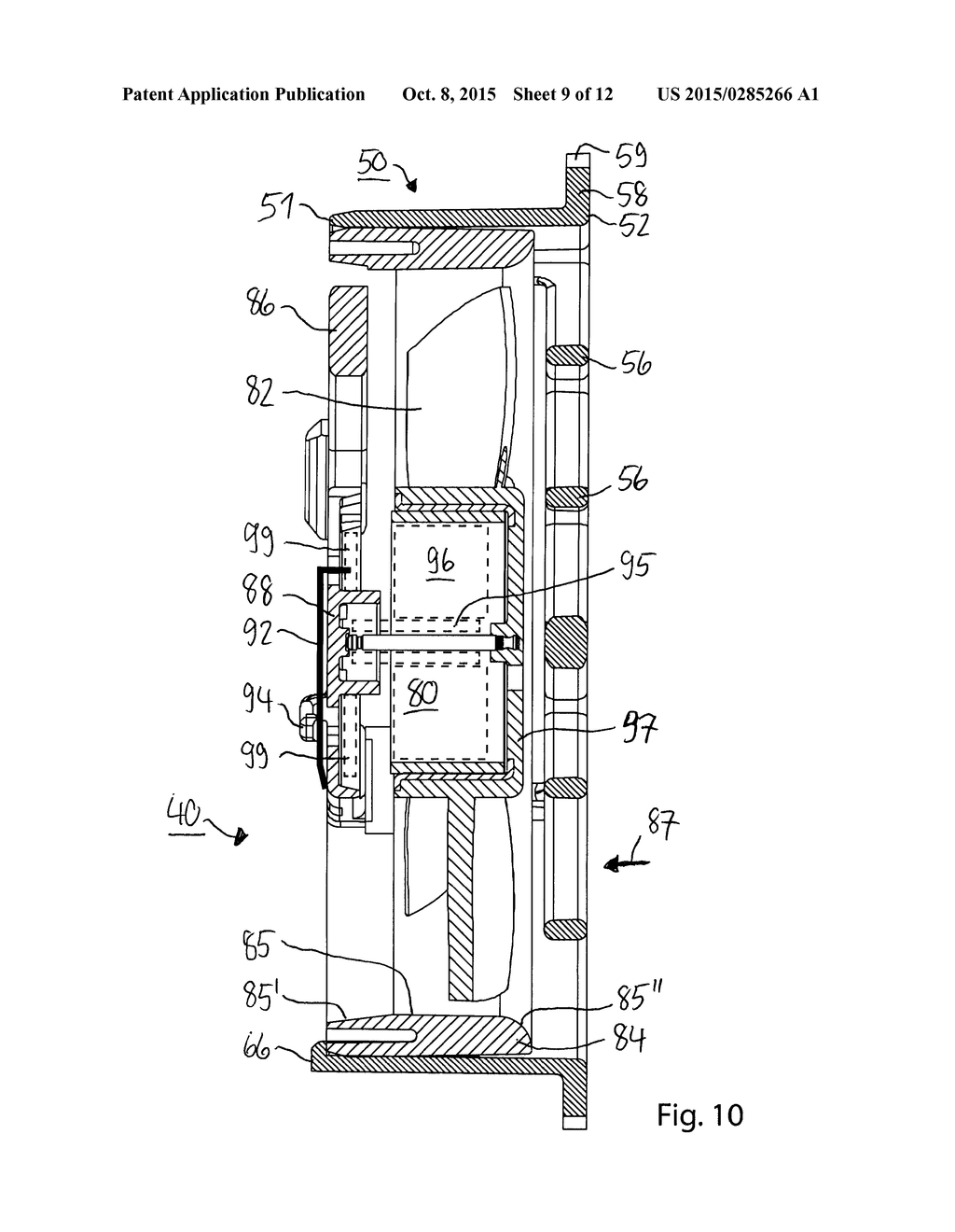 FASTENING DEVICE FOR FASTENING A VENTILATION ARRAY TO A SEAT - diagram, schematic, and image 10