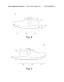 NON-SEWING MATERIAL FOR A FOOTWEAR UPPER, FOOTWEAR UPPER AND FOOTWEAR     USING THE SAME diagram and image