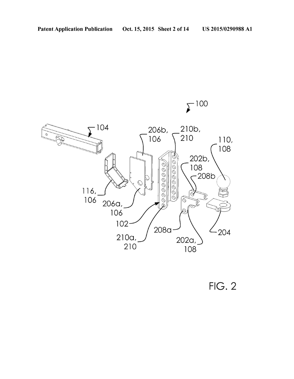 Tow Hitch with Brake Sensor System and Method of Use - diagram, schematic, and image 03