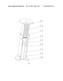 SPECIFIC ELEVATOR ANTI-FALL BUFFER BASED ON FLEXIBLE GUIDANCE diagram and image