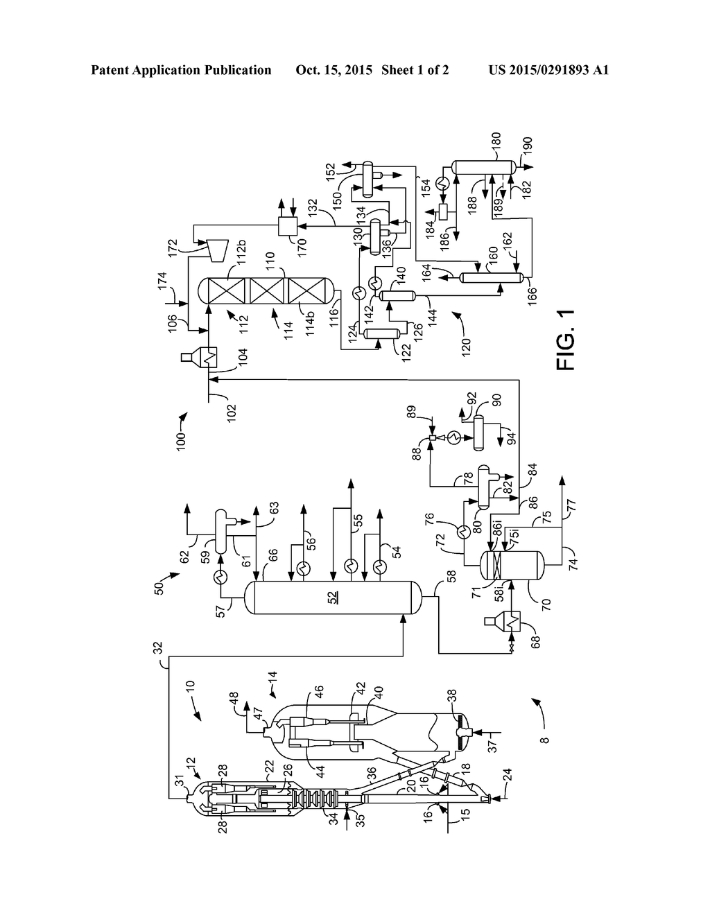 PROCESS AND APPARATUS FOR FLUID CATALYTIC CRACKING AND HYDROCRACKING     HYDROCARBONS - diagram, schematic, and image 02