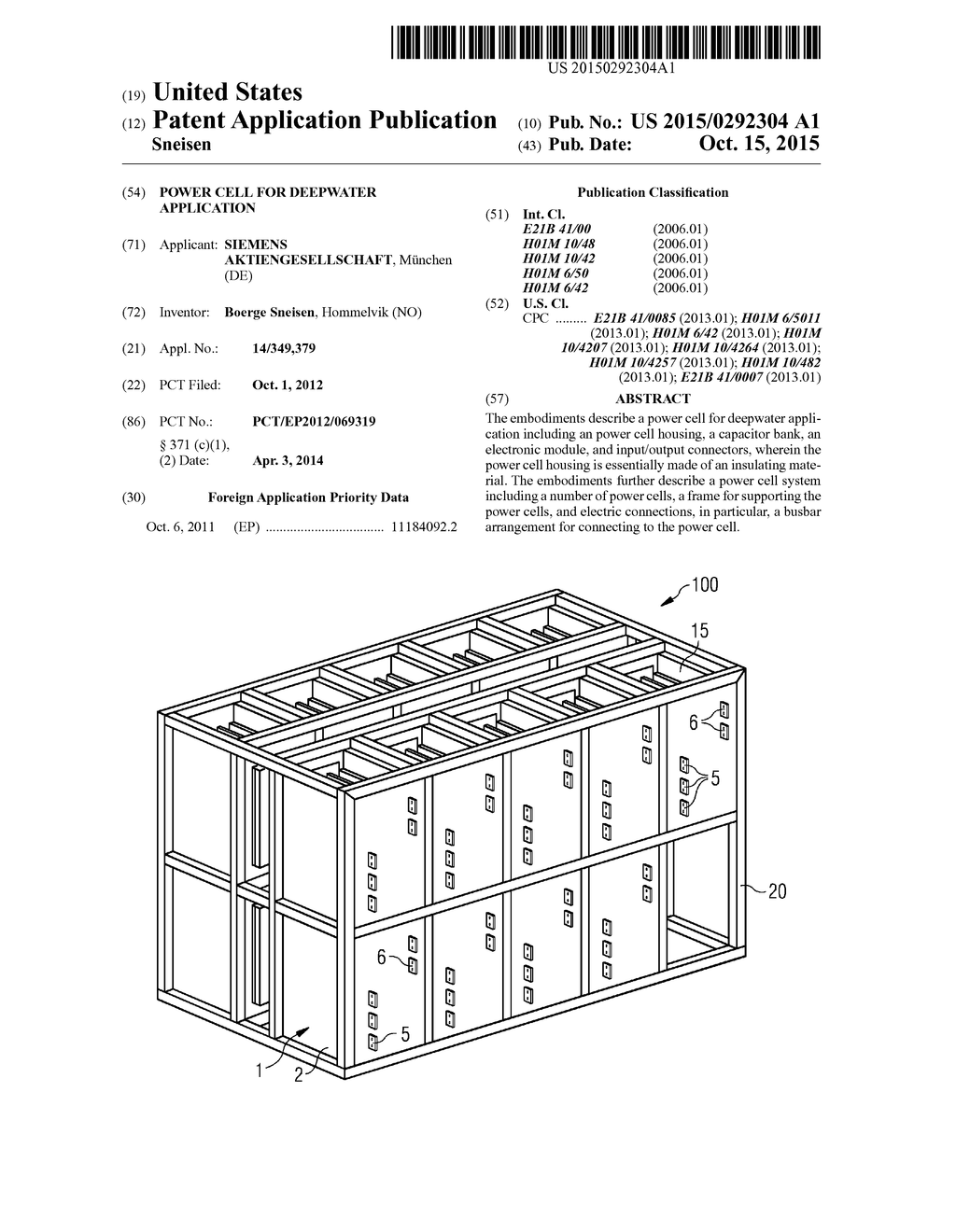 Power Cell for Deepwater Application - diagram, schematic, and image 01