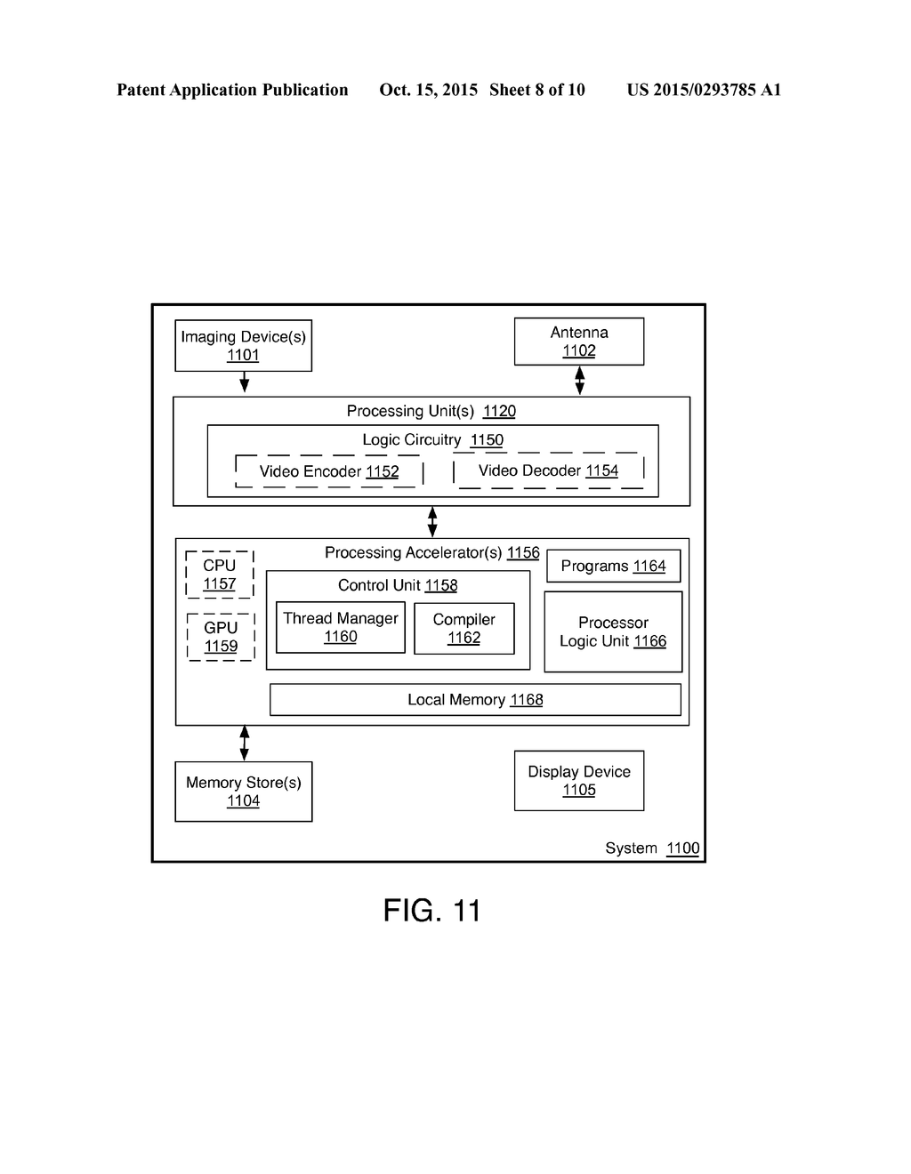 PROCESSING ACCELERATOR WITH QUEUE THREADS AND METHODS THEREFOR - diagram, schematic, and image 09