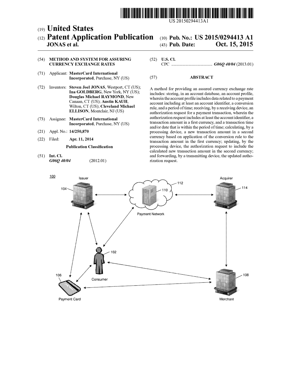 METHOD AND SYSTEM FOR ASSURING CURRENCY EXCHANGE RATES - diagram, schematic, and image 01