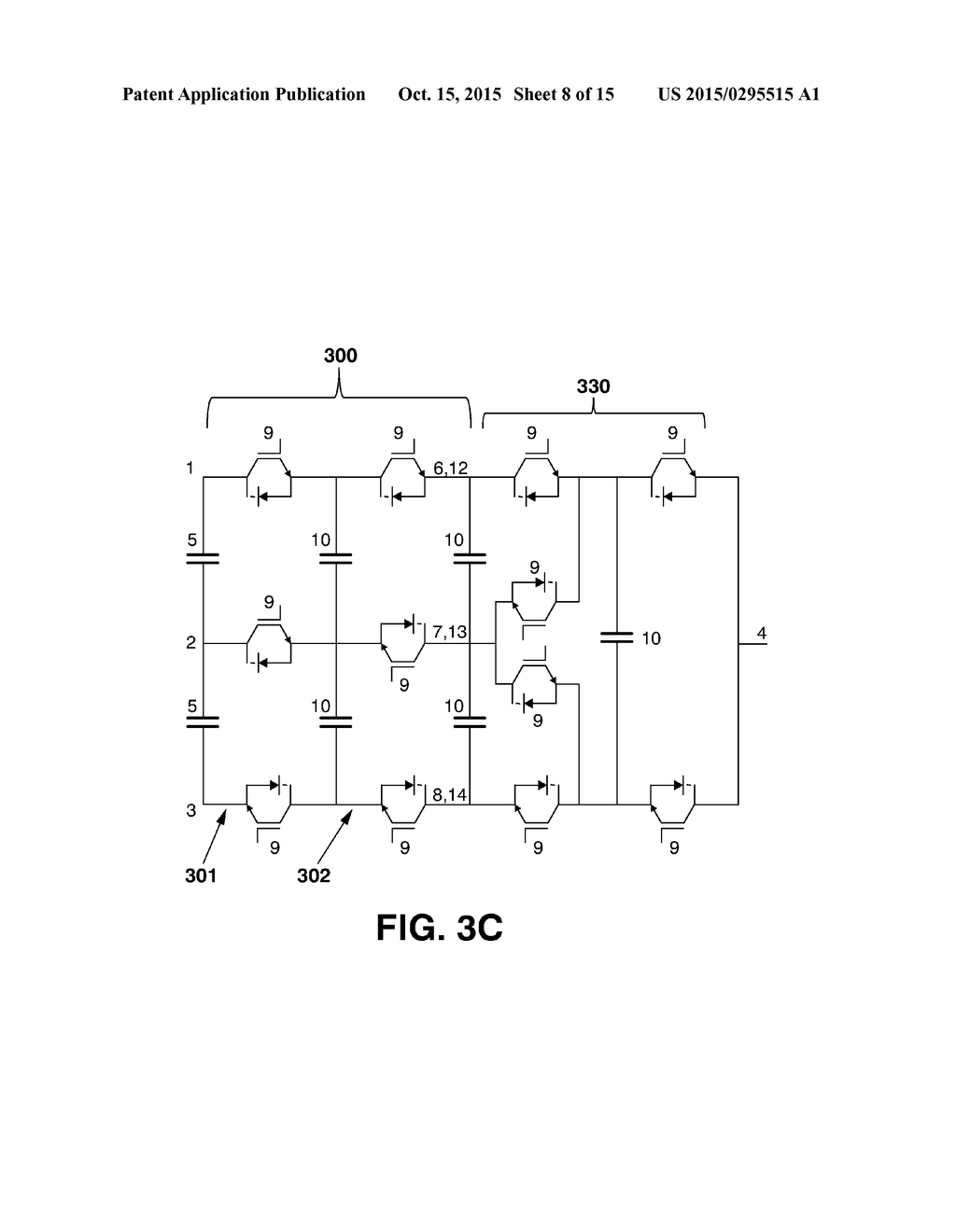 SWITCHING STAGE, ENERGY CONVERSION CIRCUIT, AND CONVERSION STAGE FOR WIND     TURBINES COMPRISING THE ENERGY CONVERSION CIRCUIT - diagram, schematic, and image 09