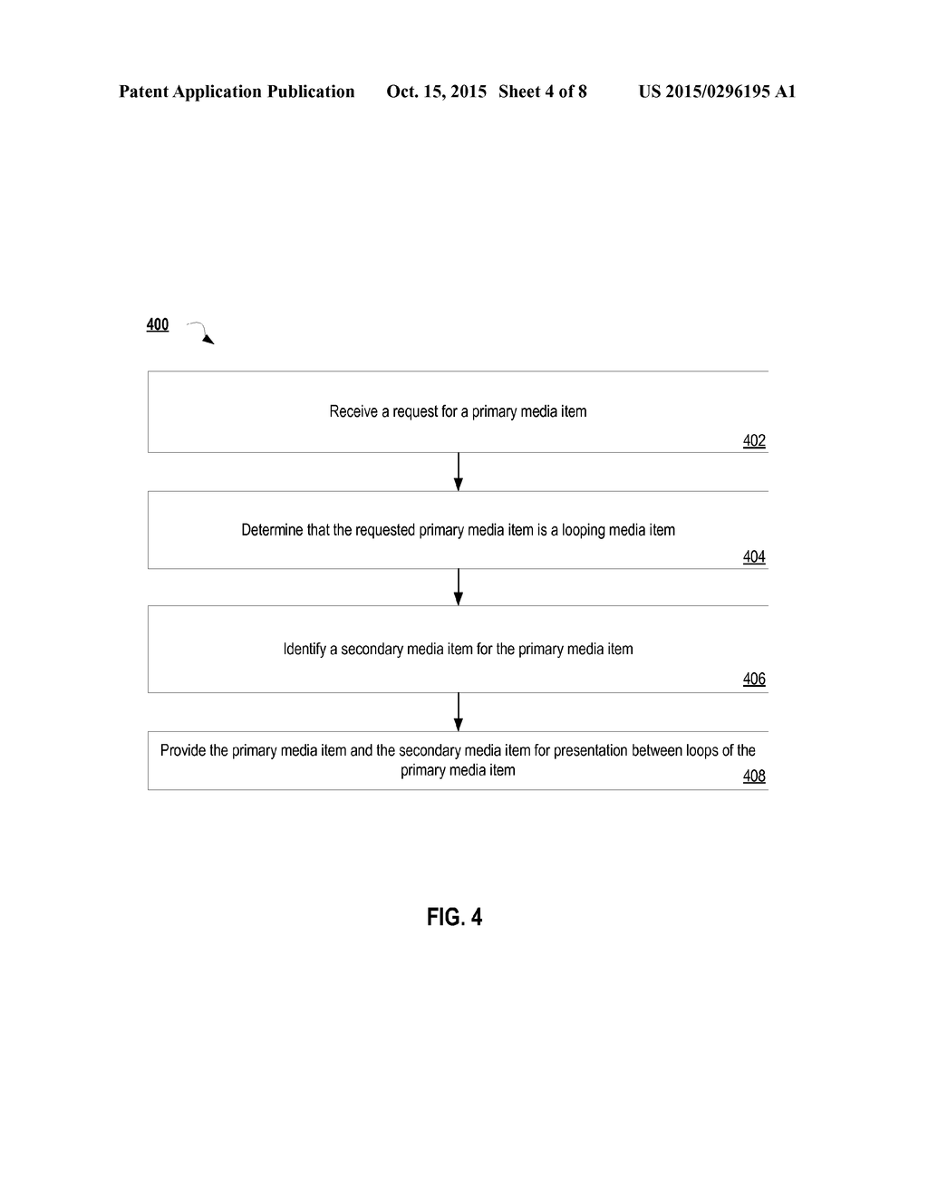 DISPLAYING CONTENT BETWEEN LOOPS OF A LOOPING MEDIA ITEM - diagram, schematic, and image 05