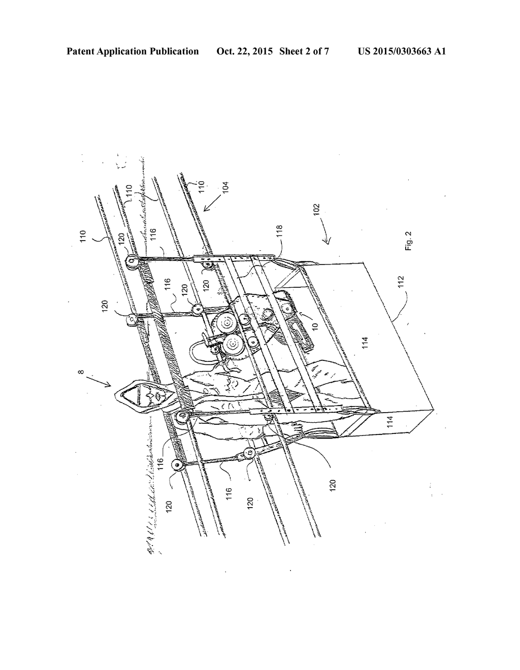 APPARATUS FOR MOVING A LINE CART ALONG A CABLE - diagram, schematic, and image 03