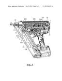 ADJUSTING DEVICE FOR AN ELECTRIC NAIL GUN diagram and image