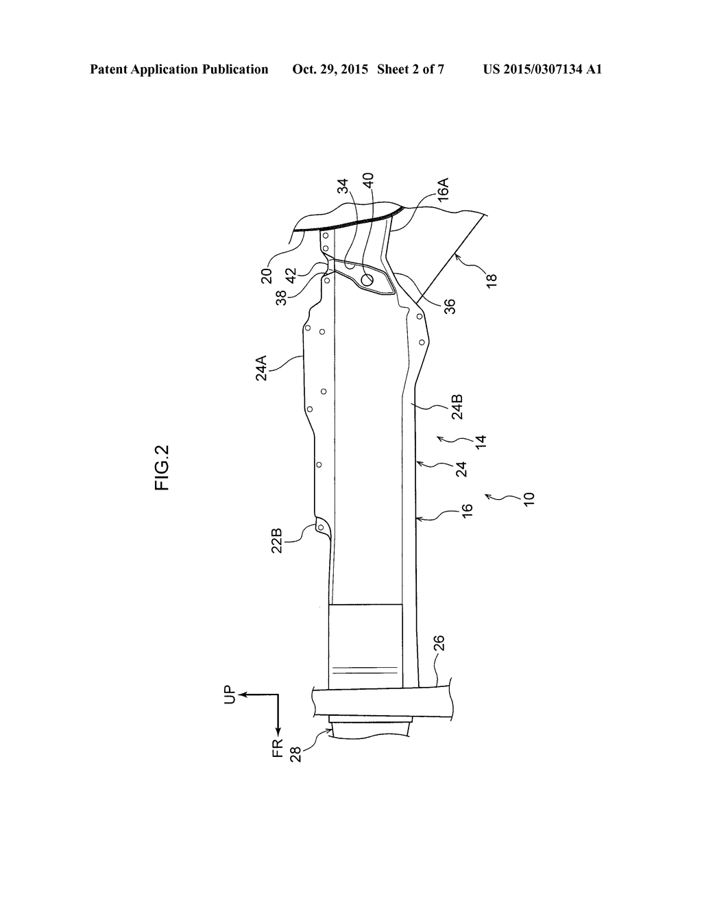 VEHICLE FRONT PORTION STRUCTURE - diagram, schematic, and image 03