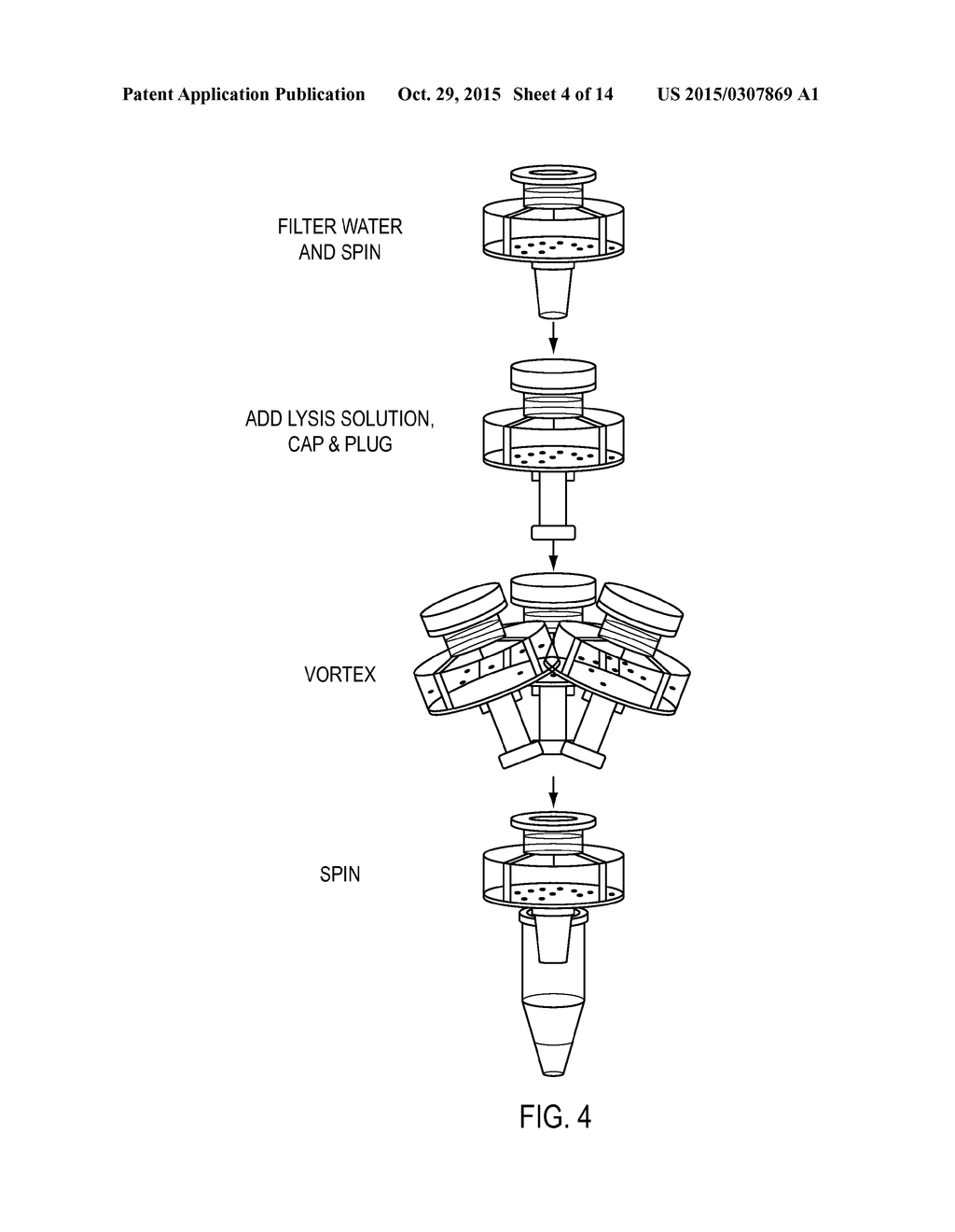 DEVICE FOR CAPTURE AND LYSIS OF MICROORGANISMS FROM LIQUIDS AND METHODS OF     USE THEREOF - diagram, schematic, and image 05