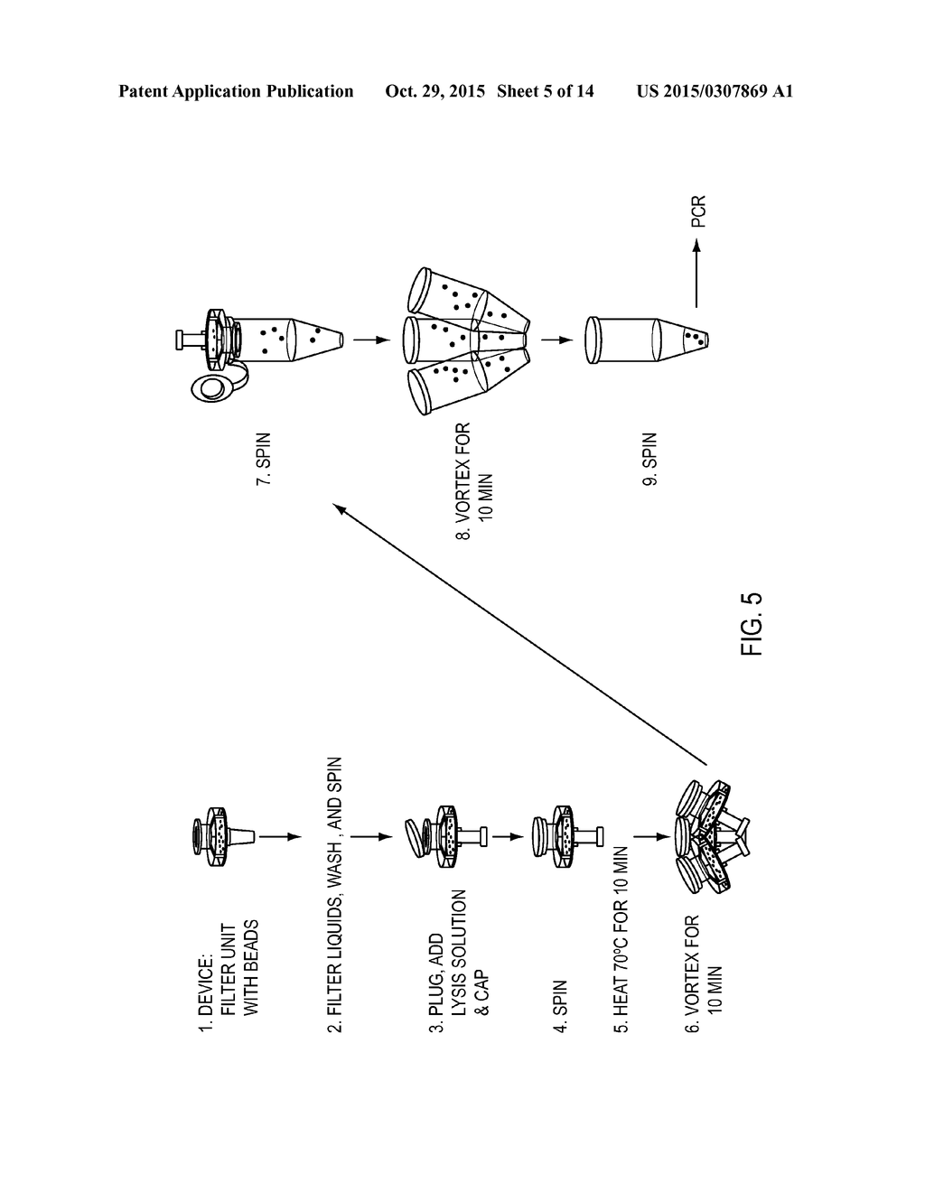 DEVICE FOR CAPTURE AND LYSIS OF MICROORGANISMS FROM LIQUIDS AND METHODS OF     USE THEREOF - diagram, schematic, and image 06