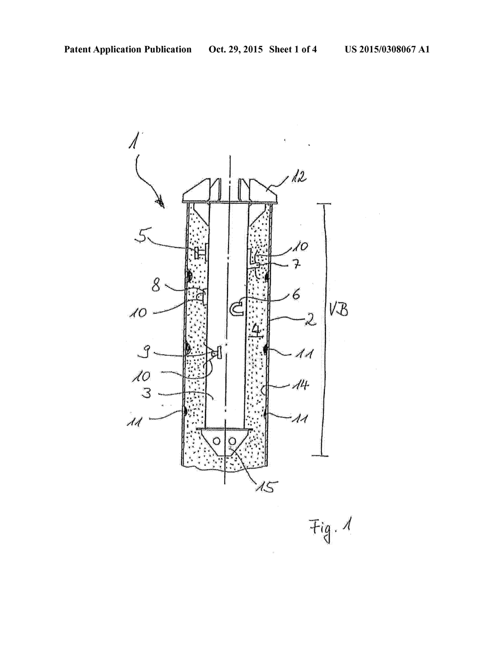 COMPOSITE STRUCTURE FOR A PILE FOUNDATION FOR ANCHORING A TOWER STRUCTURE,     FOUNDATION AND JACKET FOR A WIND TURBINE, AND WIND TURBINE - diagram, schematic, and image 02