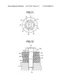 RESIN COMPONENT FASTENER STRUCTURE AND MOLDING DEVICE THEREFOR diagram and image